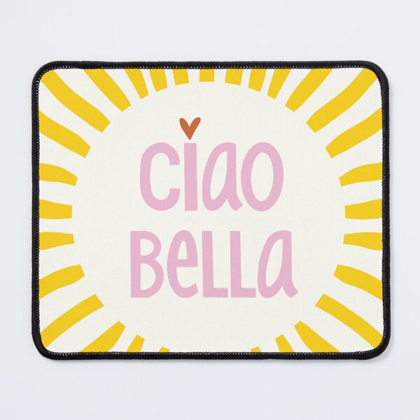 Item preview, Ciao bella - yellow and pink designed and sold by vivdesign.