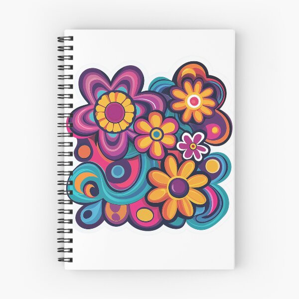 Item preview, Retro Psychedelic Floral Pattern Sticker designed and sold by Liseri.