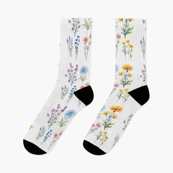 Item preview, Watercolor wildflowers on a white background designed and sold by mind-coloring.