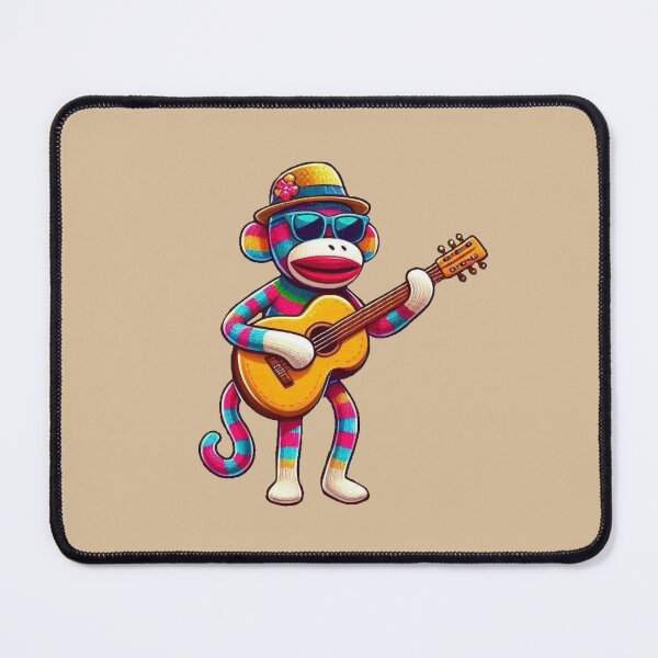 Item preview, Sock Monkey Playing Guitar designed and sold by Myra365Art.