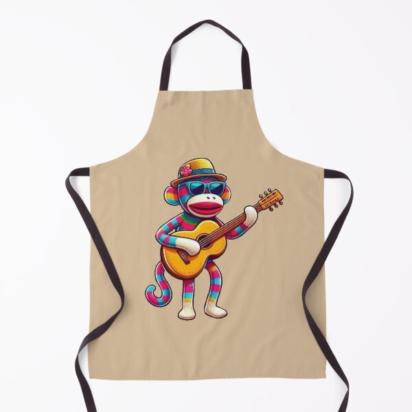 Item preview, Sock Monkey Playing Guitar designed and sold by Myra365Art.