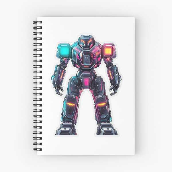Item preview, Neon Futuristic Robot Mech Warrior Sticker designed and sold by Liseri.