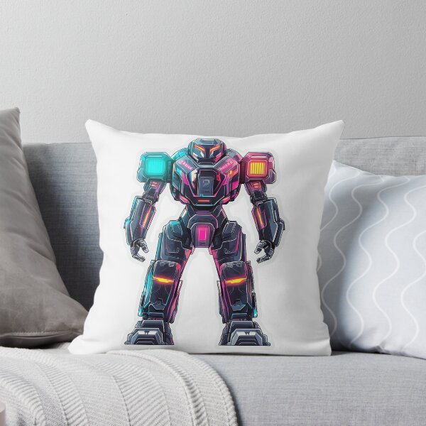 Item preview, Neon Futuristic Robot Mech Warrior Sticker designed and sold by Liseri.