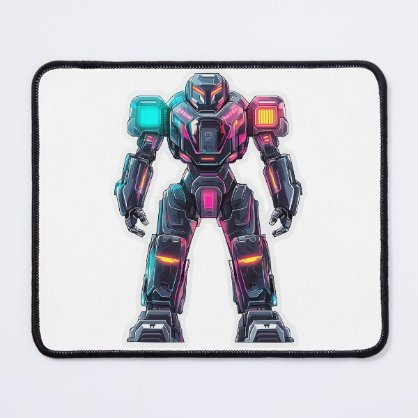 Item preview, Neon Futuristic Robot Mech Warrior Sticker designed and sold by Liseri.