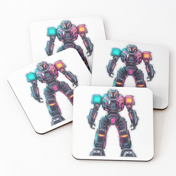 Item preview, Neon Futuristic Robot Mech Warrior Sticker designed and sold by Liseri.