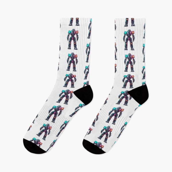 Item preview, Neon Futuristic Robot Mech Warrior Sticker designed and sold by Liseri.
