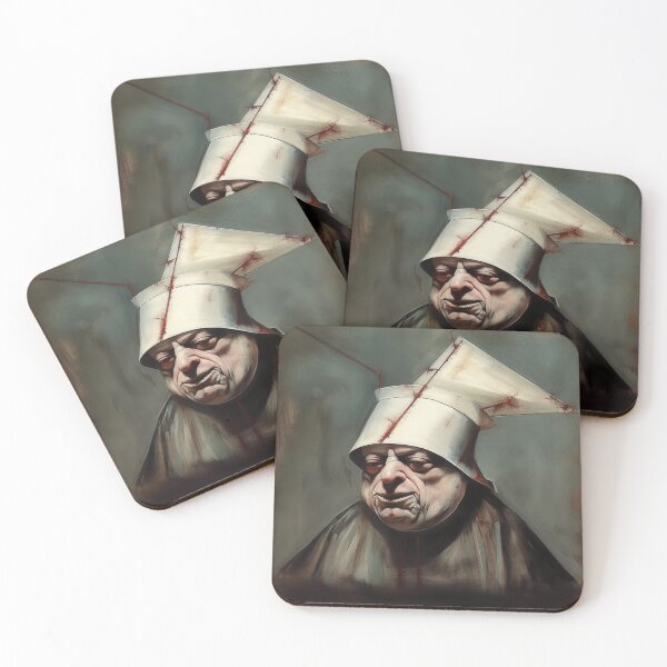 Item preview, Distorted Medieval Figure in Bacon and Bosch Style designed and sold by landletsy.