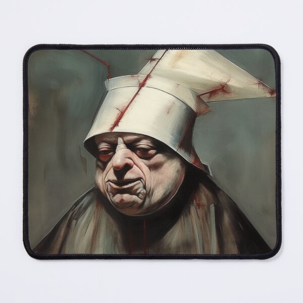 Item preview, Distorted Medieval Figure in Bacon and Bosch Style designed and sold by landletsy.