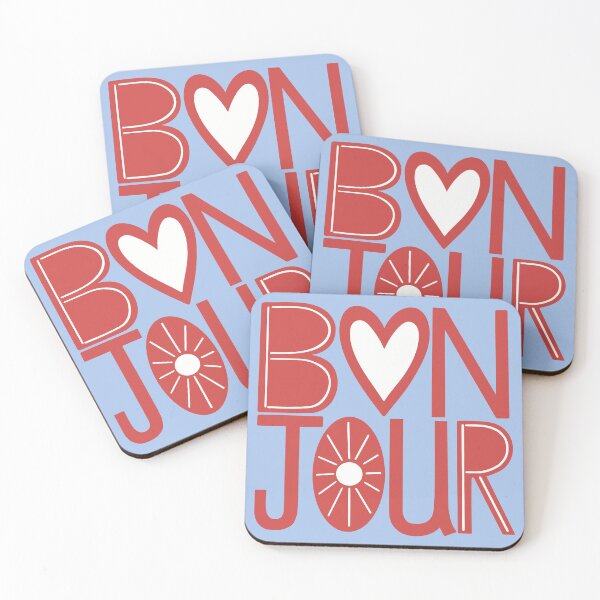 Item preview, Bon Jour - red white and blue designed and sold by vivdesign.