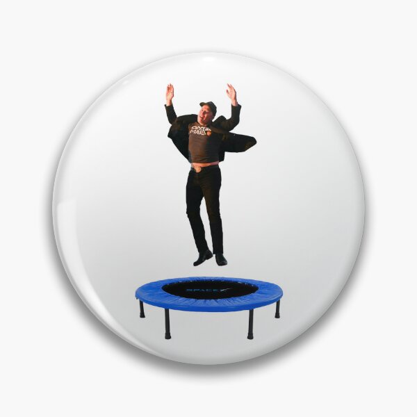 Item preview, Elon Musk jumping on a SpaceX trampoline designed and sold by CreatureHouse95.
