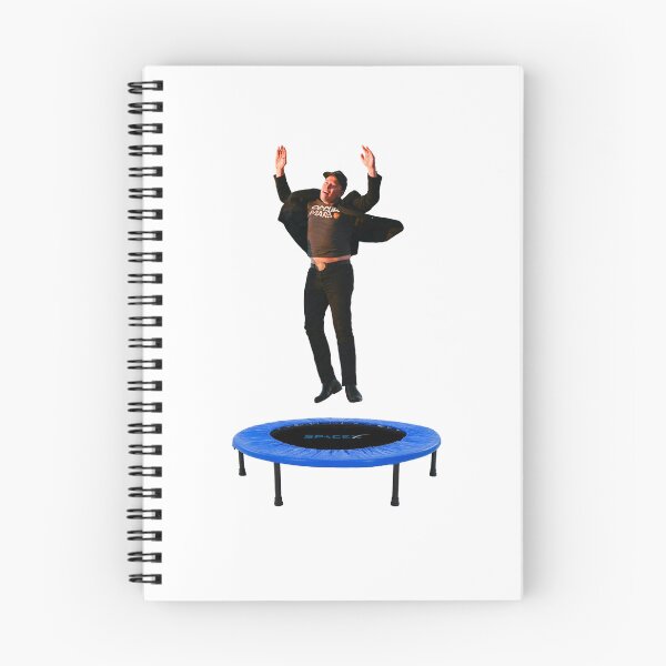 Item preview, Elon Musk jumping on a SpaceX trampoline designed and sold by CreatureHouse95.