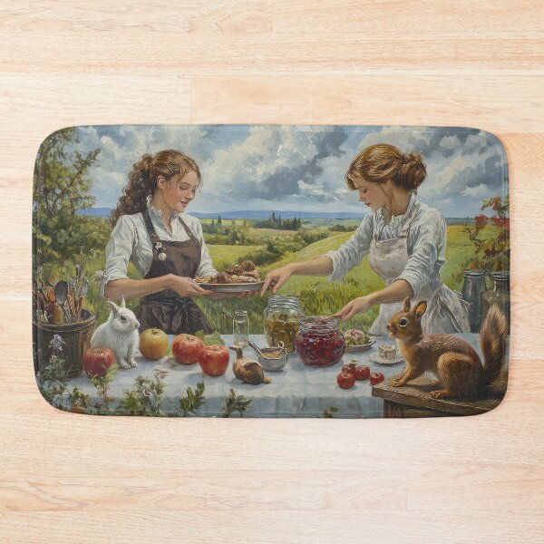 Item preview, Country Ladies cooking outdoors designed and sold by thewandswant.