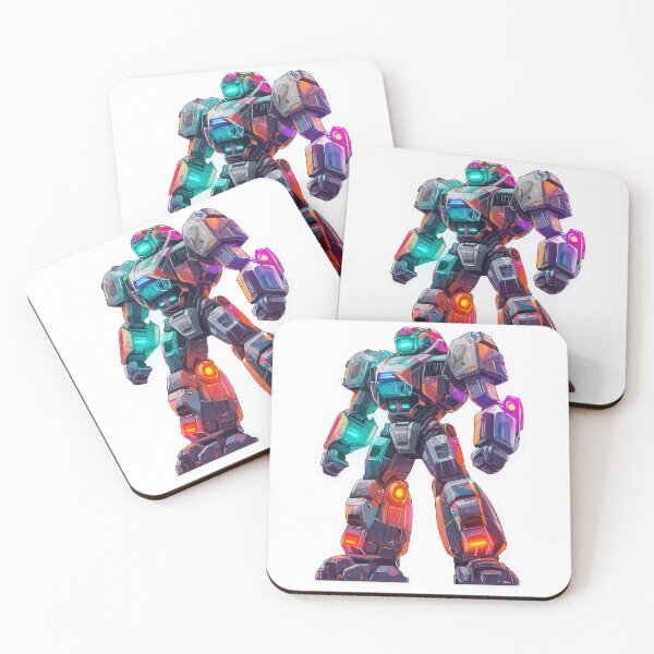 Item preview, Neon Cyber Robot with Futuristic Armor Sticker designed and sold by Liseri.