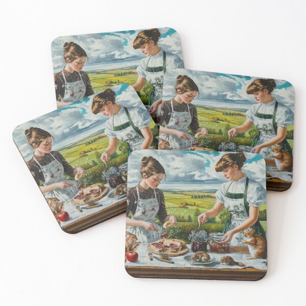 Item preview, Damas de campo cocinando al aire libre designed and sold by thewandswant.