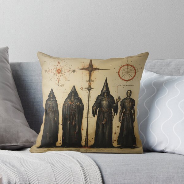 Item preview, Occult Ritual with Hooded Figures and Arcane Symbols designed and sold by landletsy.
