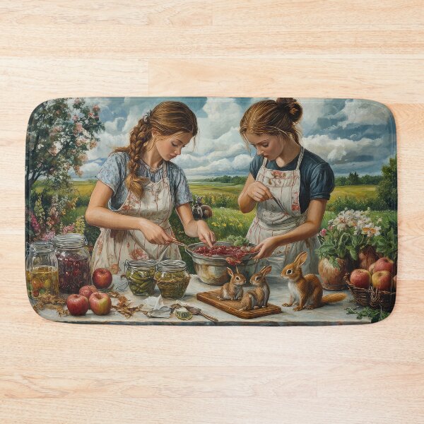 Item preview, Mujeres campestres cocinando al aire libre designed and sold by thewandswant.