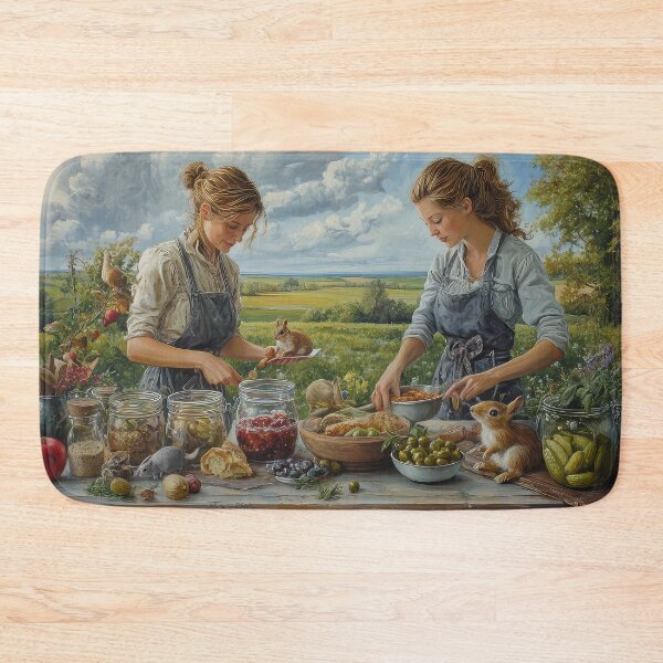 Item preview, Mujeres campestres cocinando al aire libre designed and sold by thewandswant.