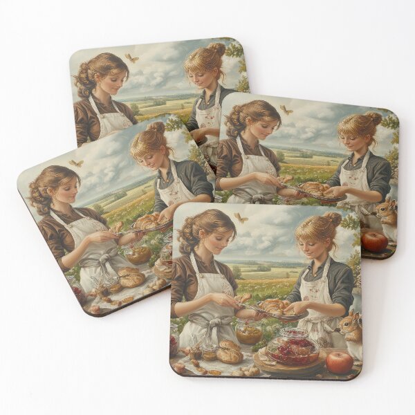 Item preview, Damas de campo cocinando al aire libre designed and sold by thewandswant.