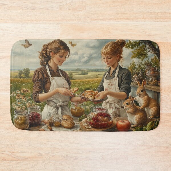 Item preview, Damas de campo cocinando al aire libre designed and sold by thewandswant.