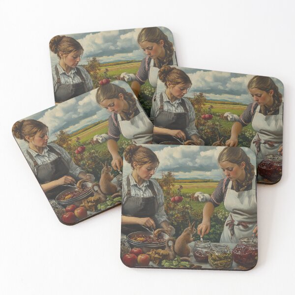 Item preview, Damas de campo cocinando al aire libre designed and sold by thewandswant.