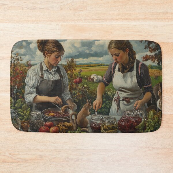 Item preview, Damas de campo cocinando al aire libre designed and sold by thewandswant.