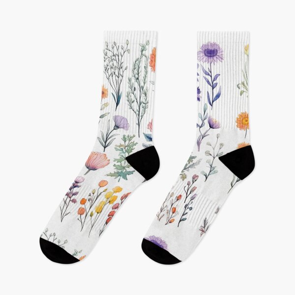 Item preview, Watercolor wildflowers on a white background designed and sold by mind-coloring.