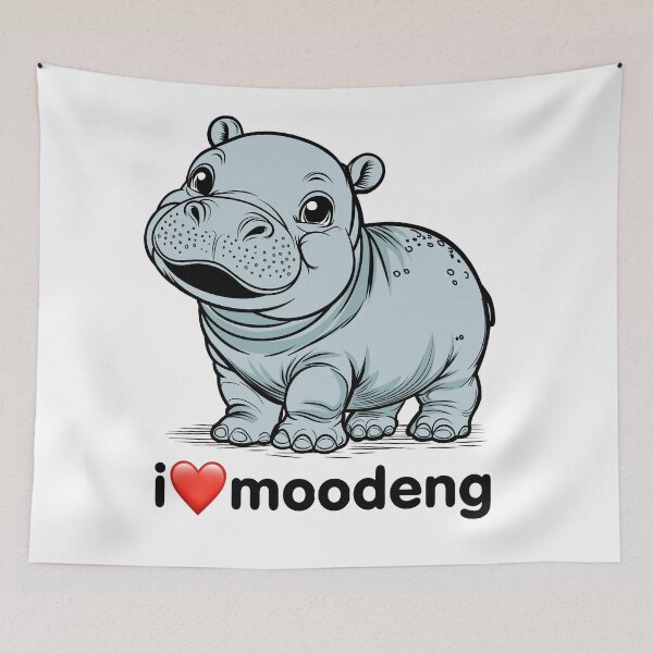 Item preview, I love moodeng designed and sold by OkanemochiStore.