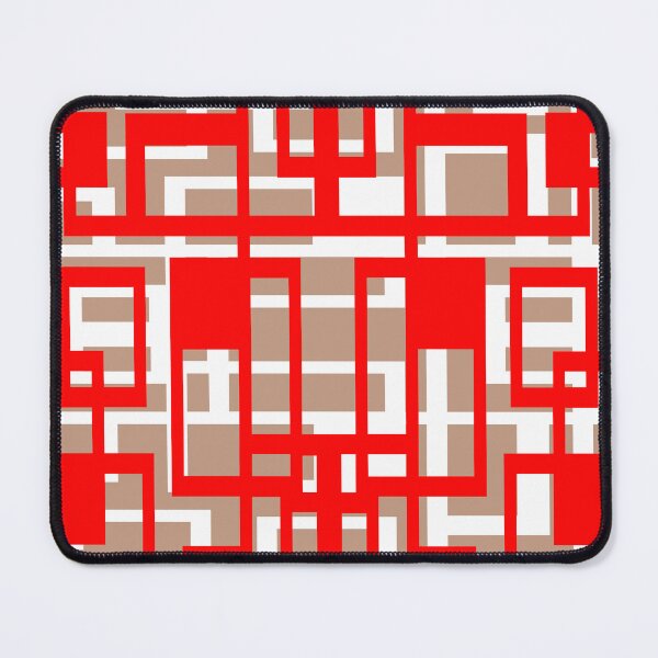 Item preview, Geometric Shapes Pattern Red White Cut Out  designed and sold by taiche.