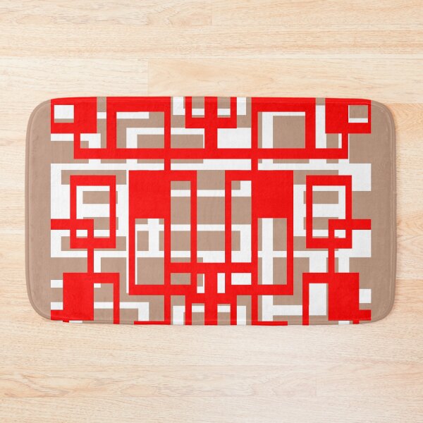 Item preview, Geometric Shapes Pattern Red White Cut Out  designed and sold by taiche.