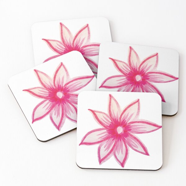 Item preview, Hand Drawn Individual Pink Flower designed and sold by jackandbey.