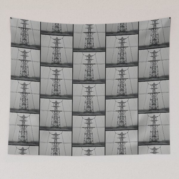 Item preview, Monochrome Electricity Pylon designed and sold by pinkal.