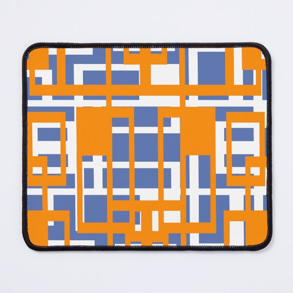 Item preview, Geometric Shapes Pattern Orange White Cut Out designed and sold by taiche.