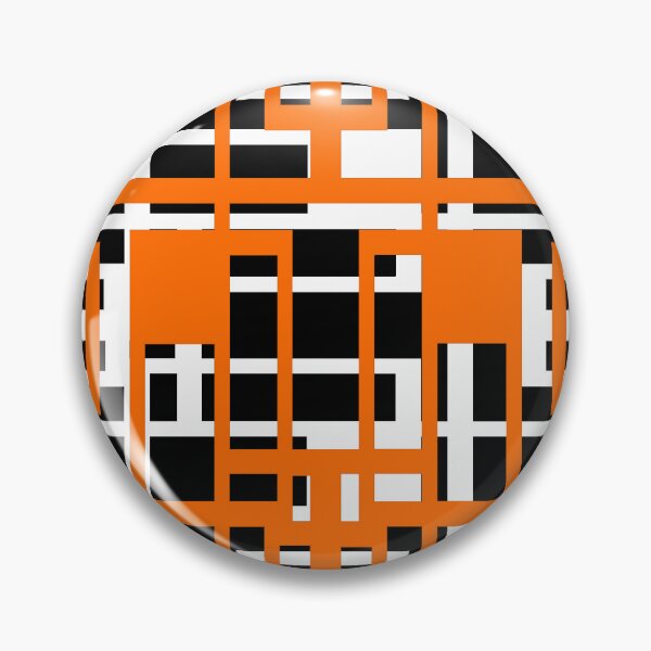 Item preview, Geometric Shapes Pattern Orange White Black Background designed and sold by taiche.