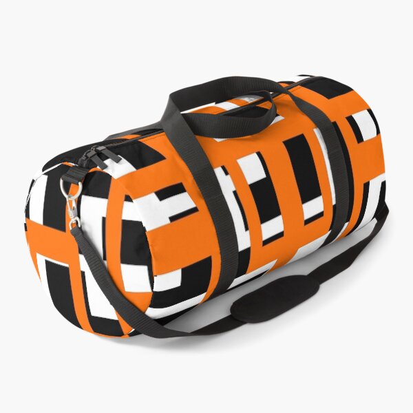 Item preview, Geometric Shapes Pattern Orange White Black Background designed and sold by taiche.