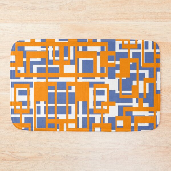Item preview, Geometric Shapes Pattern Orange White Cut Out designed and sold by taiche.