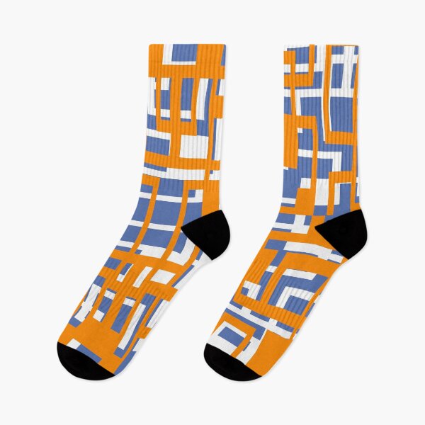Item preview, Geometric Shapes Pattern Orange White Cut Out designed and sold by taiche.