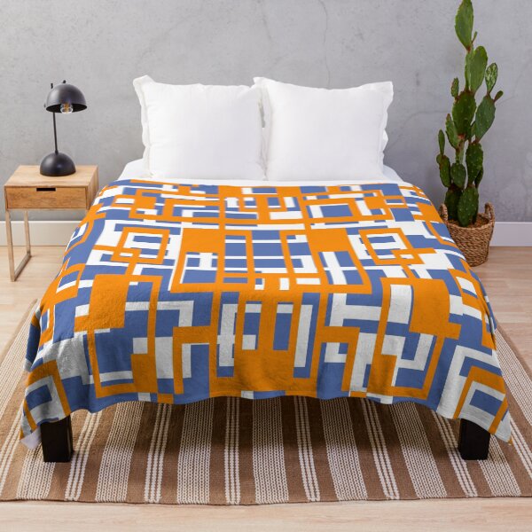 Item preview, Geometric Shapes Pattern Orange White Cut Out designed and sold by taiche.