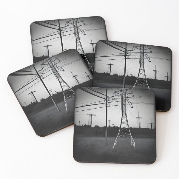 Item preview, Electricity Pylons, Vintage Photo Style designed and sold by pinkal.