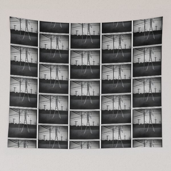 Item preview, Electricity Pylons, Vintage Photo Style designed and sold by pinkal.