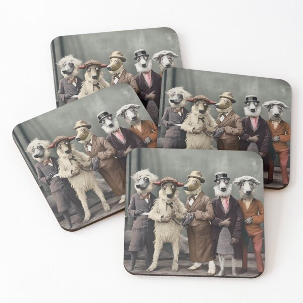 Item preview, Anthropomorphic Sheep in Vintage Formal Attire designed and sold by landletsy.