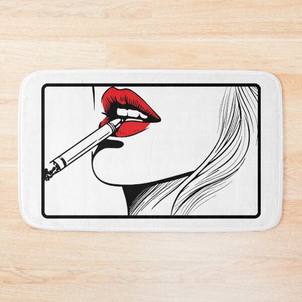 Item preview, smoking a cigarette with red lipstick designed and sold by Jessystile.