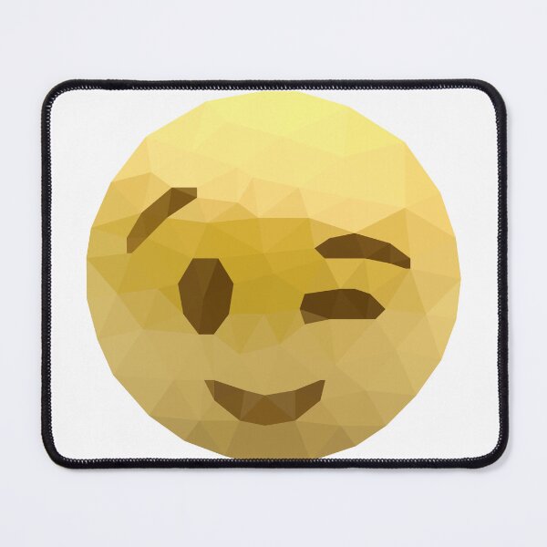 Item preview, Geometric Winking Emoji – Playful Low-Poly Design designed and sold by OrangePoly.