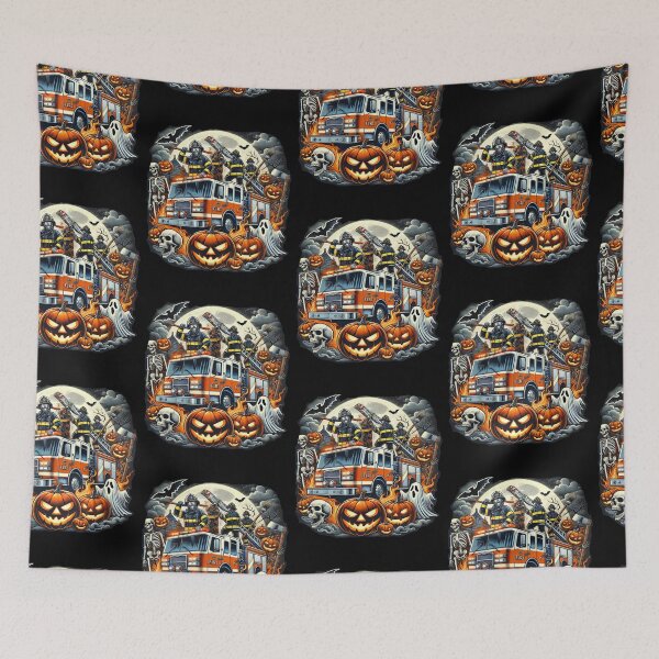 Item preview, Copy of Halloween in fire designe, T-shirt for fireman, designed and sold by Lunaria Arts.