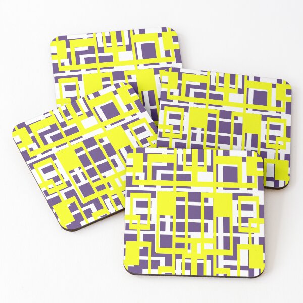 Item preview, Geometric Shapes Pattern Yellow White Cut Out designed and sold by taiche.