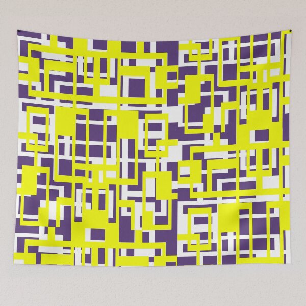 Item preview, Geometric Shapes Pattern Yellow White Cut Out designed and sold by taiche.
