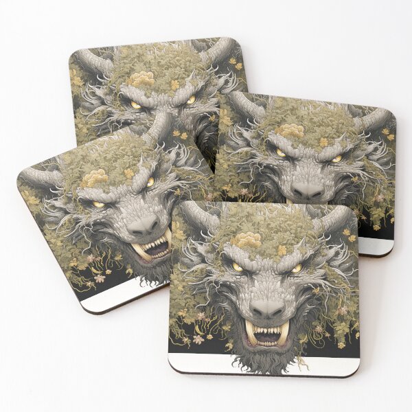 Item preview, Mythical Japanese Beast Emerging from Nature designed and sold by landletsy.