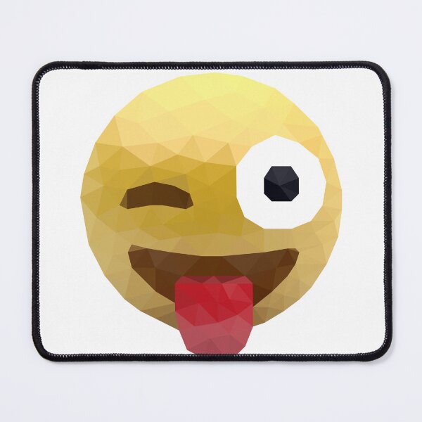 Item preview, Geometric Silly Tongue Out Emoji – Fun Low-Poly Art designed and sold by OrangePoly.