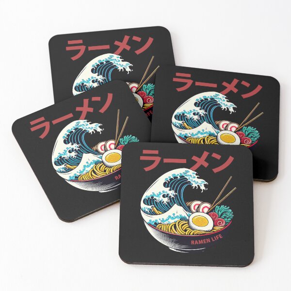Item preview, Great Ramen Wave - Japanese Ramen Bowl with Hokusai Style designed and sold by Animeshirt33.