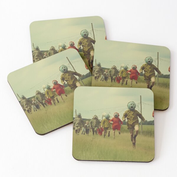 Item preview, Children in Masks Running Through a Field designed and sold by landletsy.
