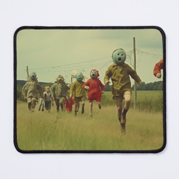 Item preview, Children in Masks Running Through a Field designed and sold by landletsy.